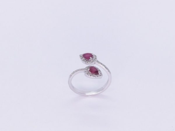 Anello contrariè con Rubini - immagine 4