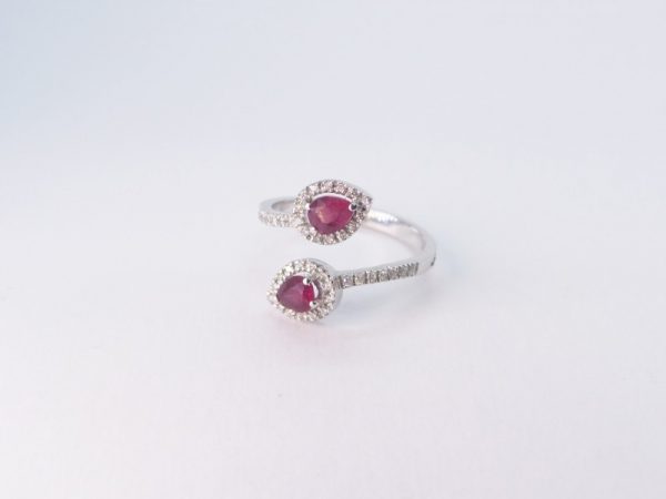 Anello contrariè con Rubini - immagine 2
