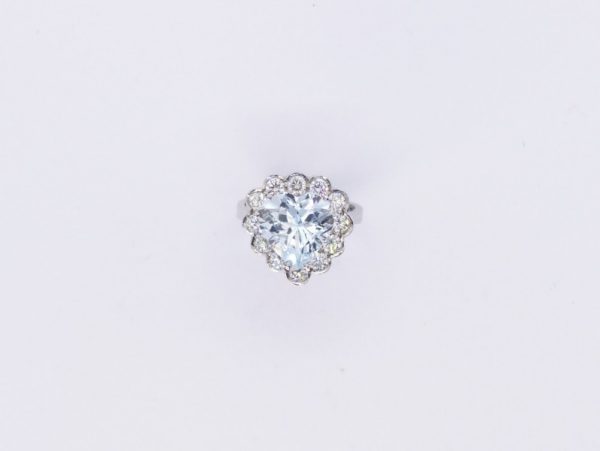 Anello acqua marina e diamanti - immagine 2