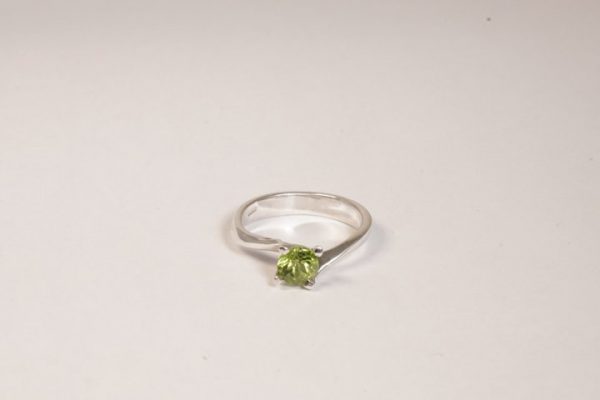 Anello solitario argento