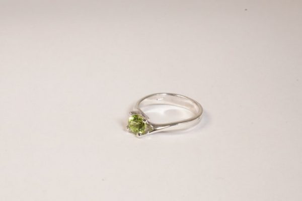 Anello solitario argento