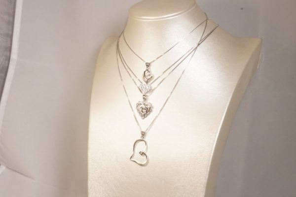 Catenine in argento con cuori