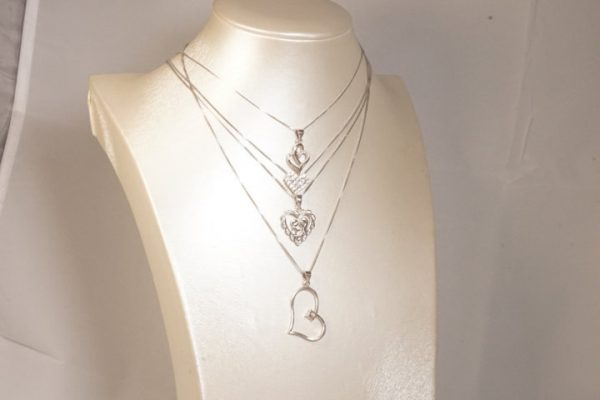 Catenine in argento con cuori