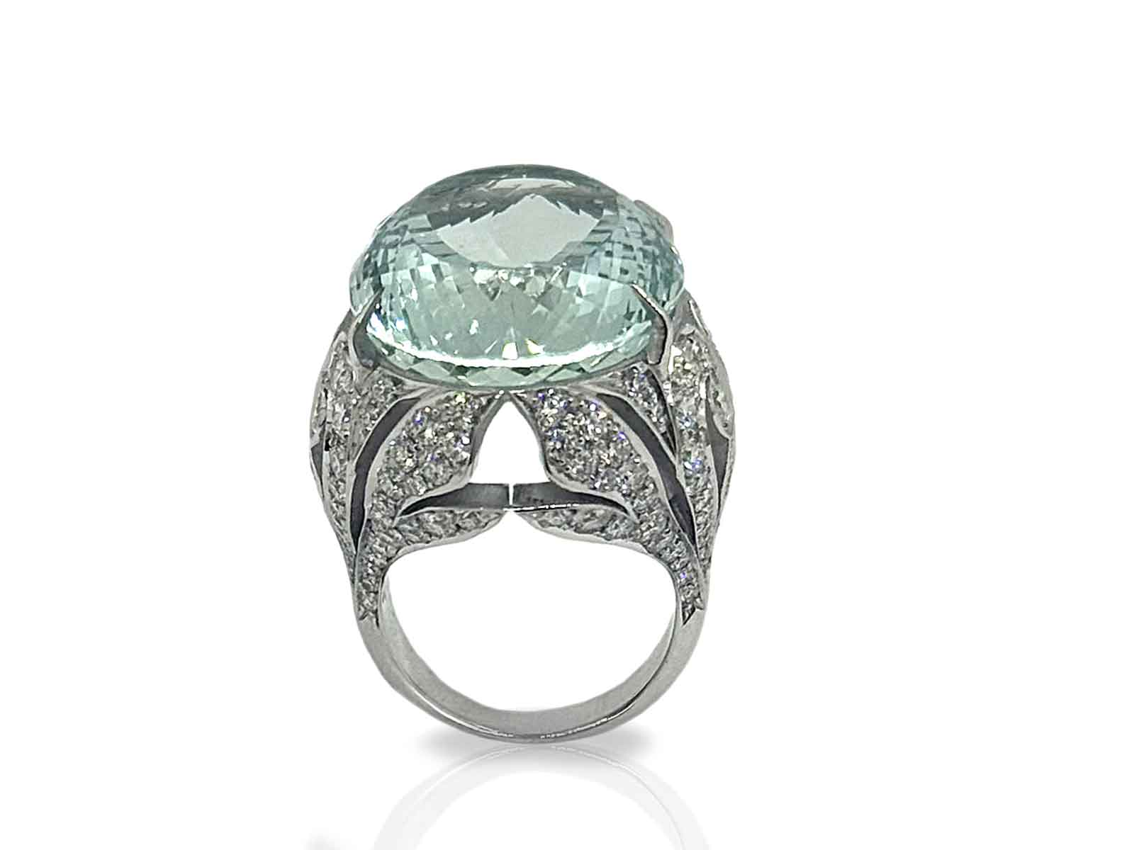 AcquaMarinaDiamntePrezioso anello
