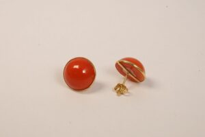 Orecchini con corallo rosso grandi