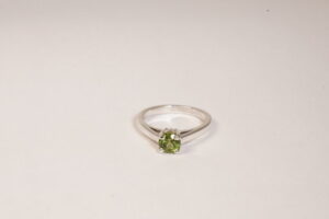 Anello solitario argento