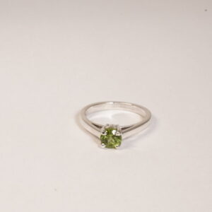 Anello solitario argento