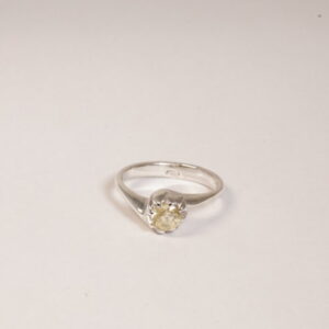 Anello solitario argento