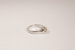 Anello solitario argento