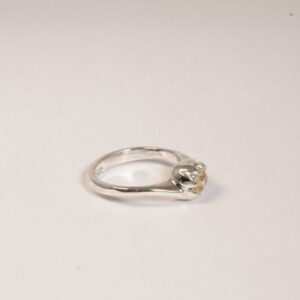 Anello solitario argento