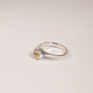 Anello solitario argento