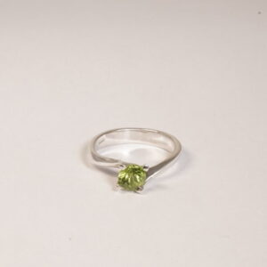 Anello solitario argento