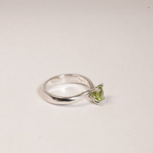 Anello solitario argento