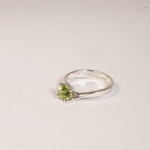 Anello solitario argento