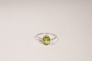 Anello in argento e bronzo con quarzo citrino