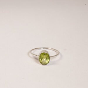 Anello in argento e bronzo con quarzo citrino