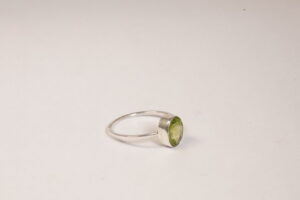 Anello in argento e bronzo con quarzo citrino