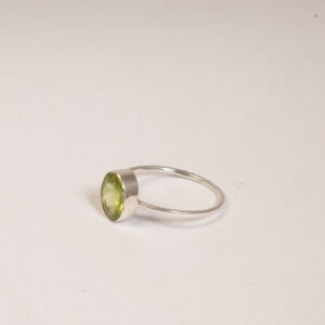 Anello in argento e bronzo con quarzo citrino