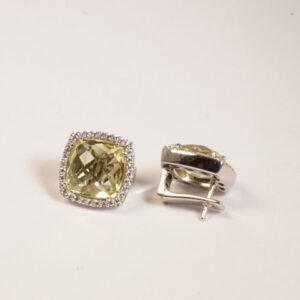 Orecchini in argento e tormalina verde