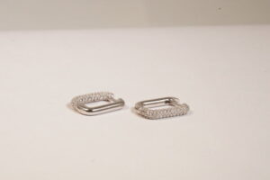 Orecchini in argento quadrate