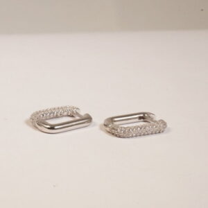 Orecchini in argento quadrate