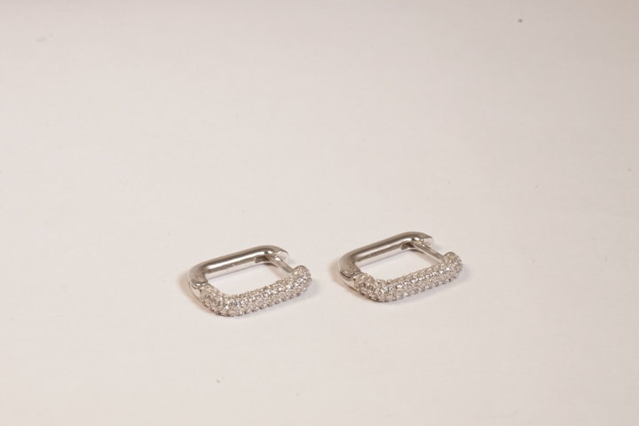 Orecchini in argento quadrate