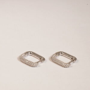 Orecchini in argento quadrate