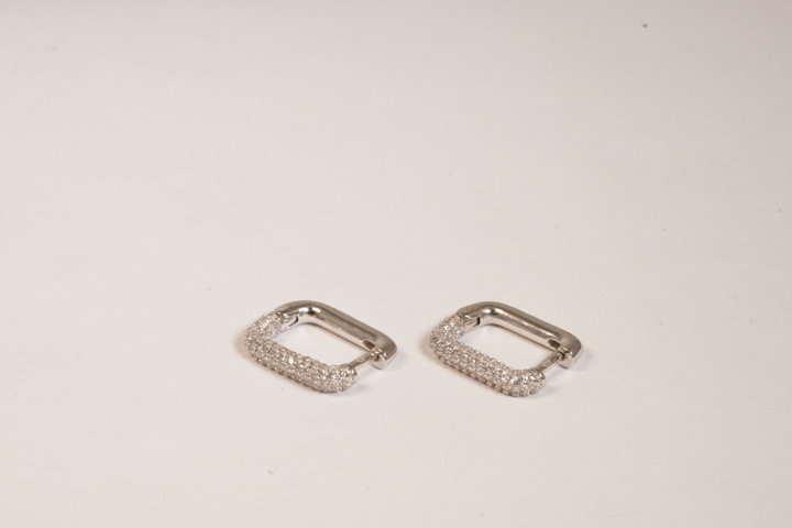 Orecchini in argento quadrate