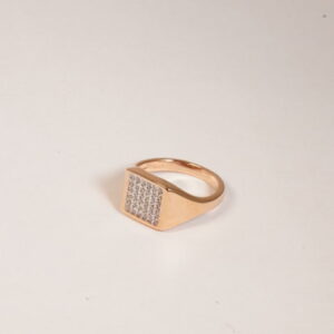 Anello Chevalier in argento con zirconi