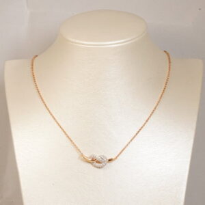 Collana nodo con zirconi