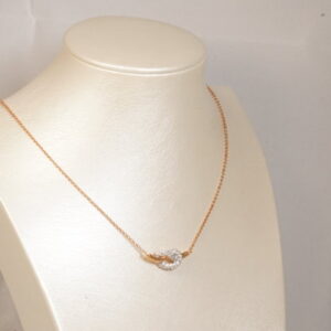 Collana nodo con zirconi