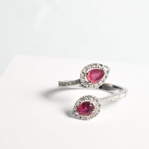 Anello contrariè con Rubini