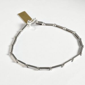 Bracciale tennis a barretta e diamanti