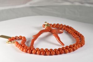Collana corallo con rametto