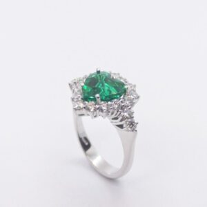 Anello Smeraldo e diamanti