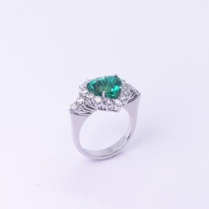 Anello Smeraldo e diamanti
