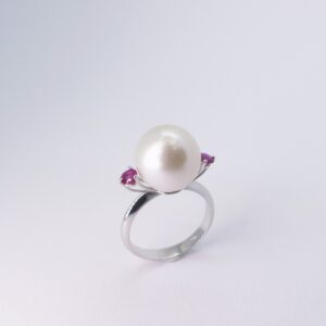 Anello Perla e Rubini